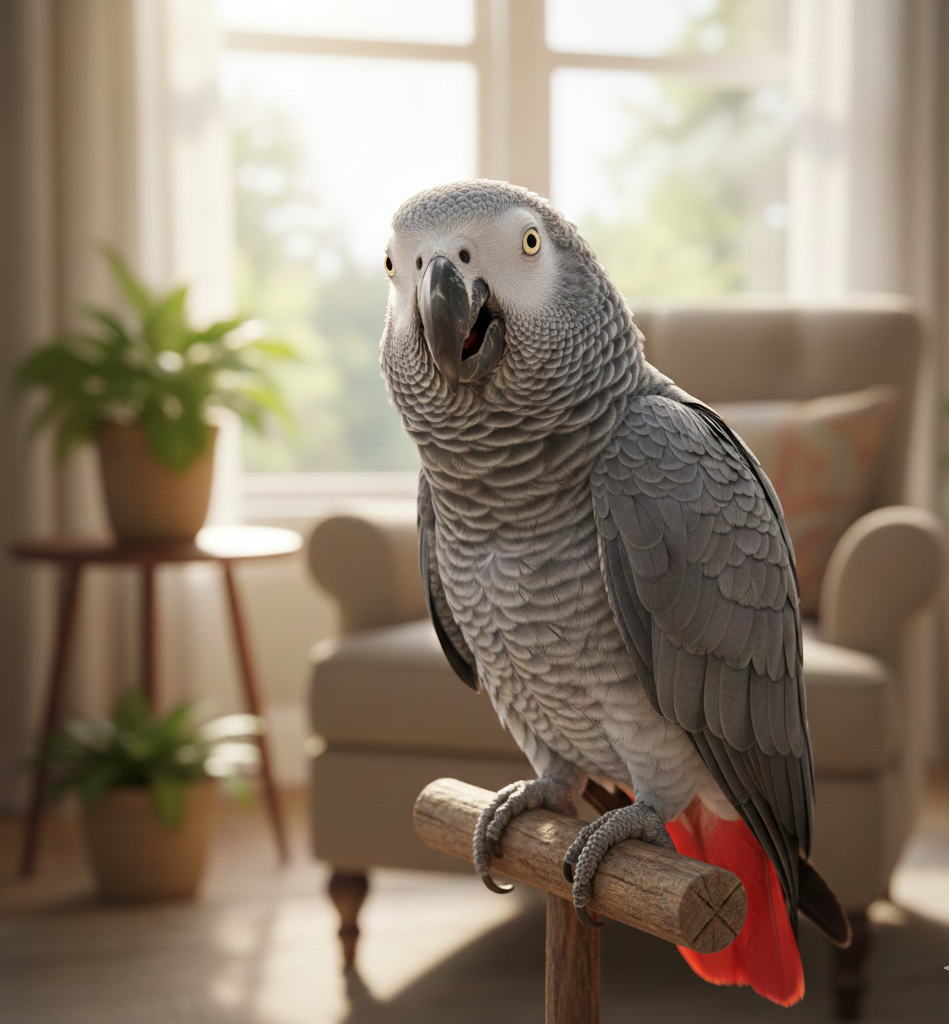 African Grey best talking parrot as a pet