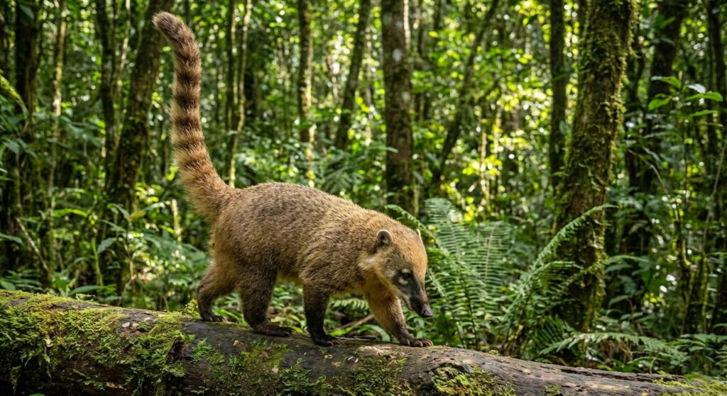 coati as a pet in the wild