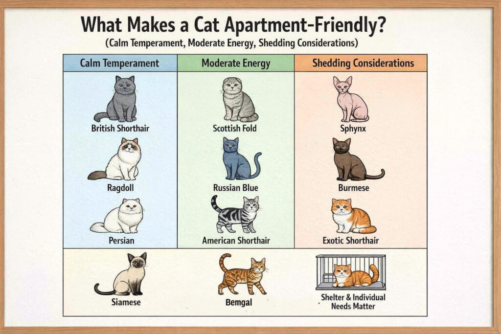 Cat breeds for small apartments