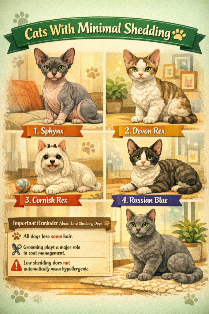 Pets that don't shed : cats