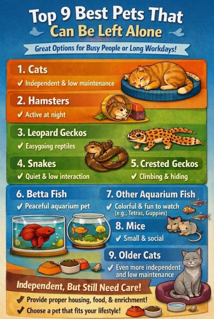 top 9 best pets that can be left alone
