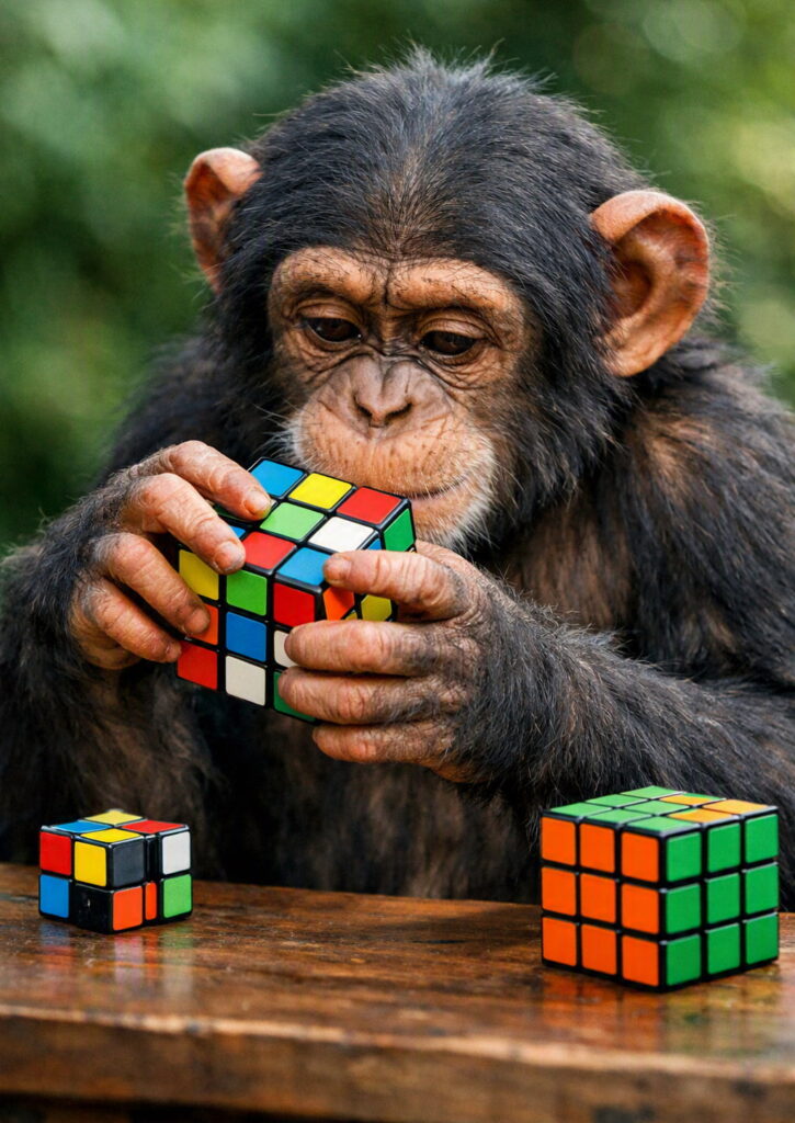 how smart are monkeys and can they solve Rubik's cubes 